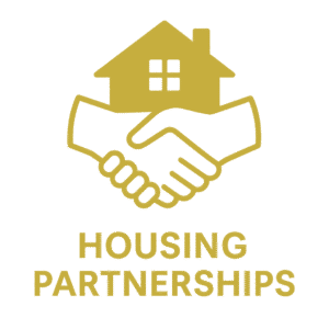 Housing Partnerships badge – Ethical property collaborations for supported living